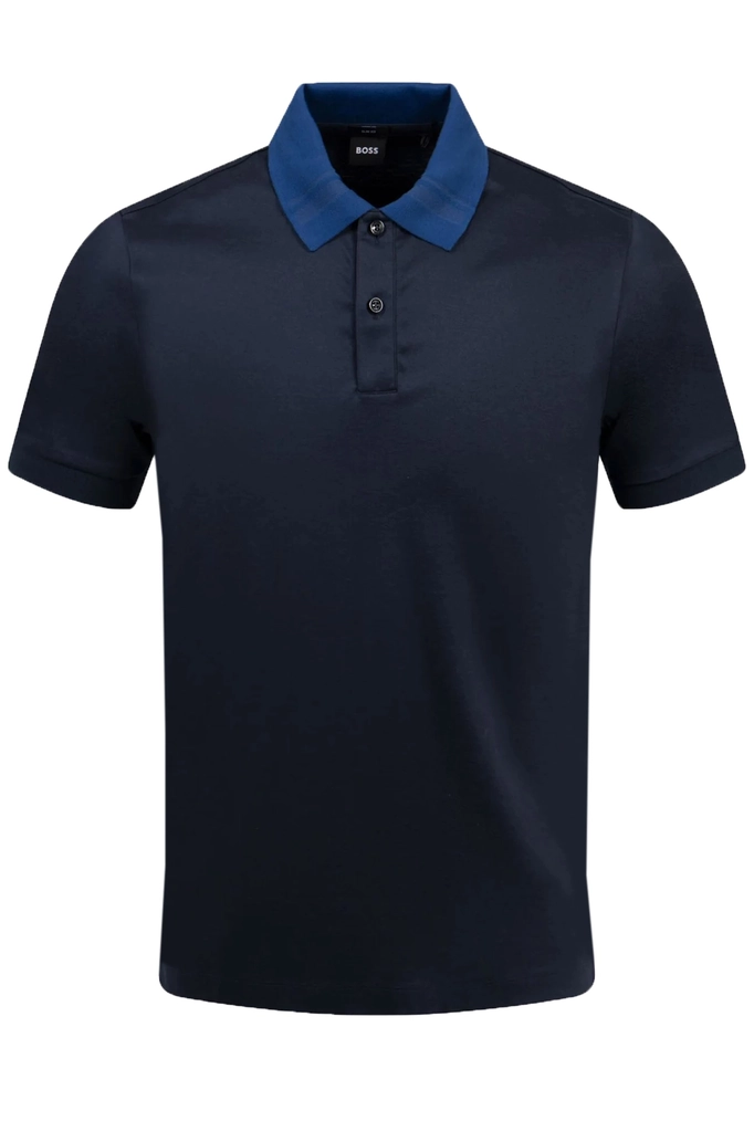 Hugo Boss Mens H-phillipson 117 Polo Shirt Dark Blue - Size Medium